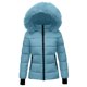 thumbnail image 1 of Chaquetas y abrigos casuales de manga larga con capucha Chaqueta de invierno para mujer con capucha en la cintura y para superar las capas exteriores de manga larga Abrigo de mujer, 1 of 7