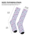 thumbnail image 2 of Lsque Purple Butterfly Pattern Sport Compression Socks for Men & Women 15-20 mmHg Knee High Nurse Pregnant Running Medical and Travel Athletic, 2 of 6