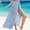 Blue, variant on Black Beach towel Sarong for Women Long Chiffon Swimsuit Coverup Tie Sarong Floral Bathing Suit Cover Up Skirt