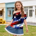 thumbnail image 2 of FAVIPT Teen Girl 4th of July Tops Summer 250 Years American Flag Shirt One Shoulder Patriotic Shirts Independence Day Tshirts Multicolor,9 Years, 2 of 9
