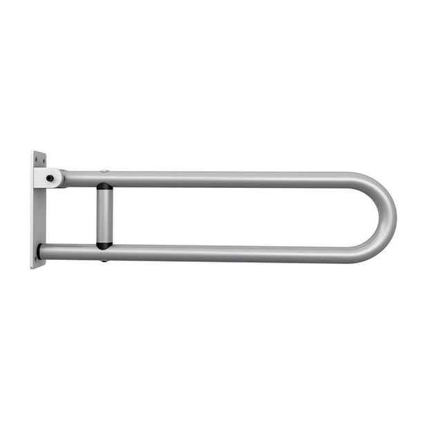 -Ayuda para Inodoro en Forma Montaje en Pared Aleación de Aluminio Seguridad para Inodoro Seguridad para Discapacitados Barras de Agarre Barra , Pta Plata Salvador Mango de ayuda