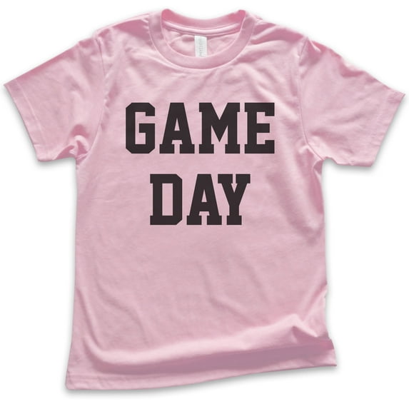 Kids Game Day T-shirt, Youth Kids Boy Girl T-Shirt, Sports Fan Shirt, Football Baseball Shirt, Basketball Shirt, Light Pink, Small
