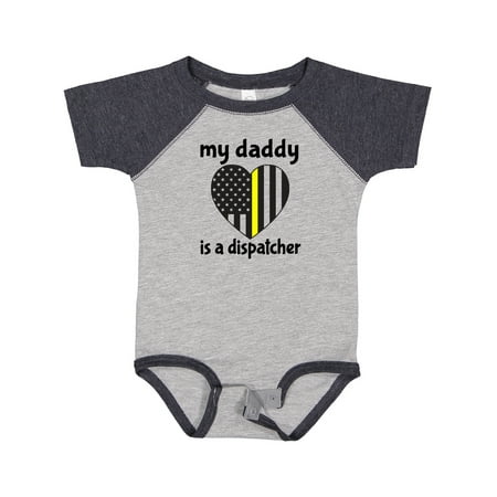 

Inktastic Dispatcher Dad Emergency Gold Line Flag Gift Baby Boy or Baby Girl Bodysuit