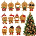 thumbnail image 1 of Adornos navideños DGDFLDGC hombre de pan de jengibre 12 unidades para decoración de árboles, 1 of 6