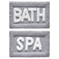 thumbnail image 6 of Better Homes & Gardens Typography Gray Microfiber Bath Rugs, 1.5' x 2.5' (2 Pieces), 6 of 9