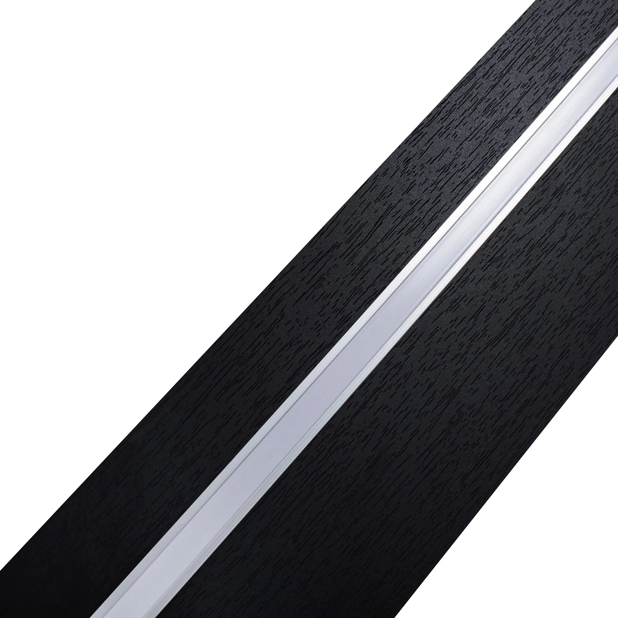 18.11'' Floating Wall Shelves with Built-in LED Lighting, Black MDF Storage Shelf with Invisible Brackets for Bathroom, Bedroom, Living Room, Kitchen