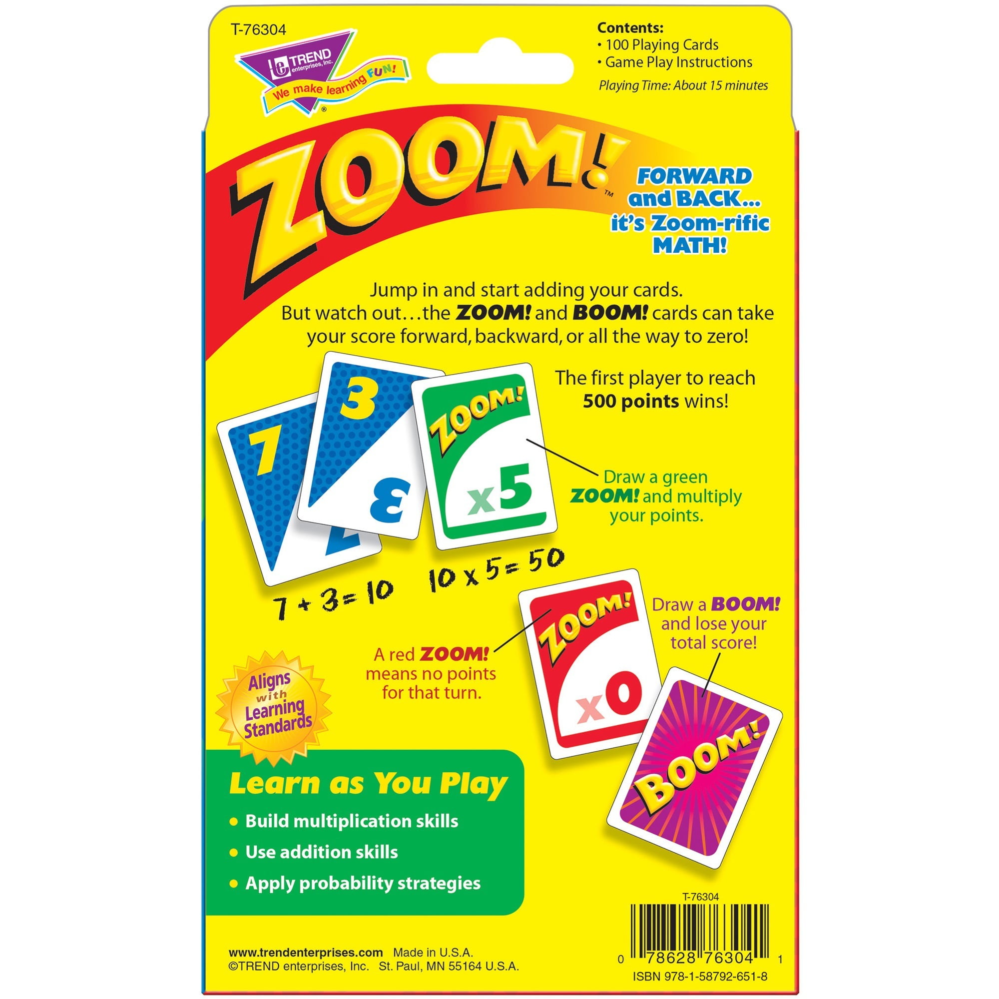 Zoom Math Card Game by TREND® TEPT76304