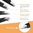 thumbnail image 3 of Eyebrow  Suit Kits, Stainless Steel Eyebrow  Utility Tools, Professional Eyebrow Tweezers, Shaping Razor, Pen, Brush, DIY Shape Card for Women 13 count, 3 of 5
