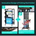 thumbnail image 3 of 360° Rotating Fishing Rod Holder with Wheels - 12 Rod Storage Organizer for Garage, 3 of 6