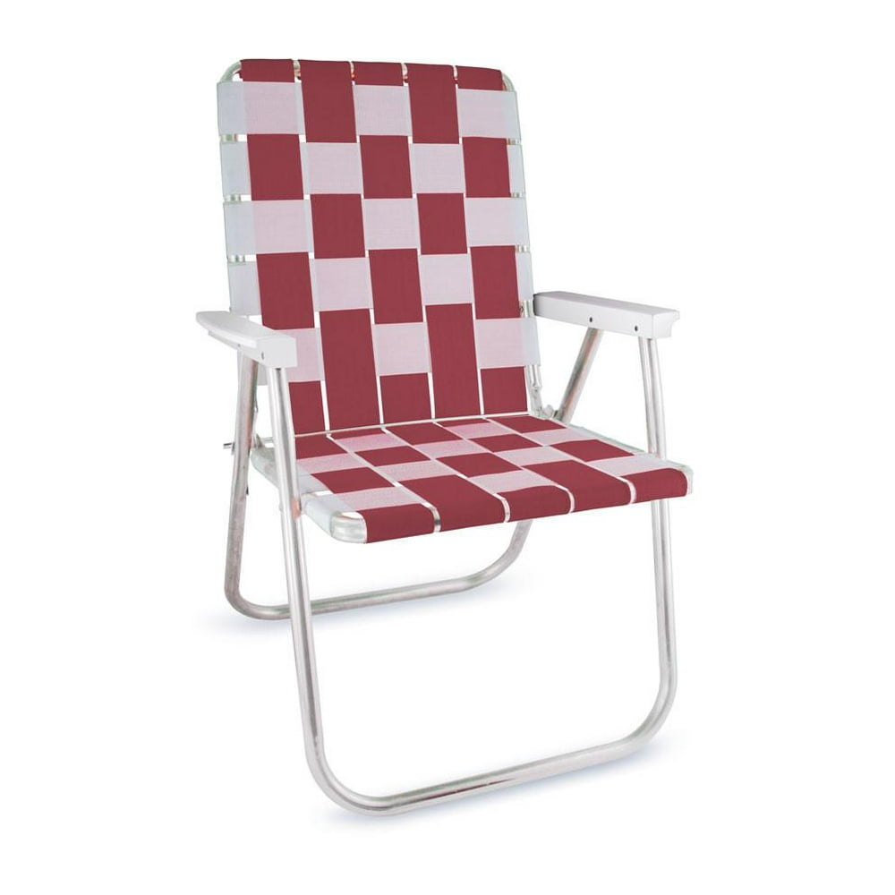 Lawn Chair USA Aluminum Folding Chair (1 Pack), Burgundy