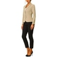 thumbnail image 2 of INSPIRE CHIC Blazer de Travail pour Femme Col à Revers Veste à Manches Longues Blazer de Complet Kaki TP, 2 of 6