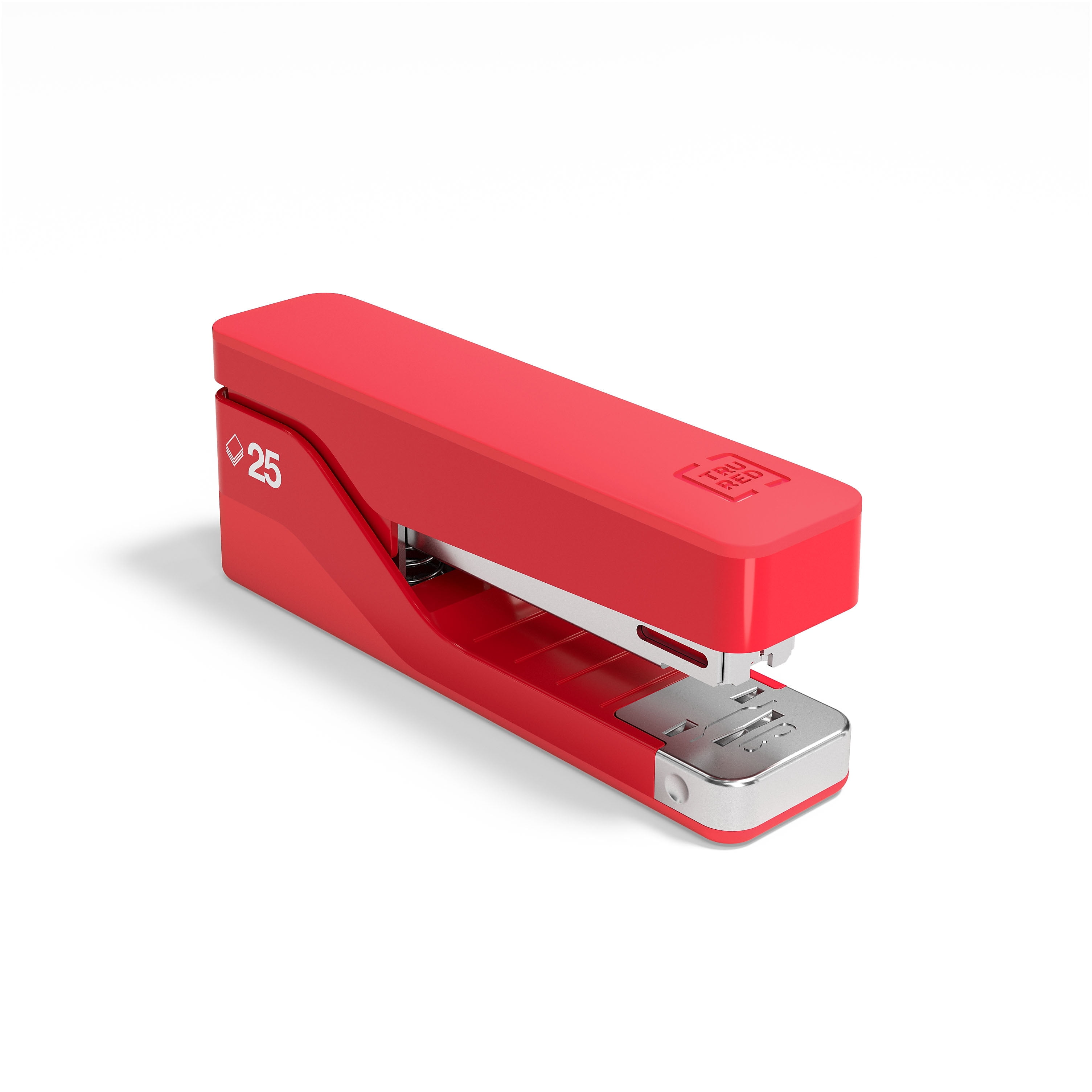 TRU RED Desktop Stapler 25Sheet Capacity Red TR58101