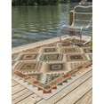 thumbnail image 3 of Rugs.com Baja Outdoor Collection Rug – 6' x 9' Ivory Medium Rug Perfect For Bedrooms, Dining Rooms, Living Rooms, 3 of 9