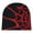 Red Black, variant on Unisex Winter Hat Spider Web Jacquard Knitted Dome Elastic Contrast Color Brimless Cold Weather Cap Cosplay Club Party Headwear