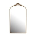 thumbnail image 6 of Oufan 43x24 Inch Wall Mirror, Ornate Metal Mirror, Large Arched Dressing Mirror with Carved Floral Wreath, Vintage Floor Mirror for Dressing Room, 6 of 9
