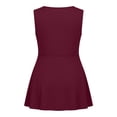 thumbnail image 7 of Hxshgdsn Plus Size Tank Tops for Womens Sleeveless Square Neck Ruched Front Peplum Top Loose Fit（Wine/5XL）, 7 of 7