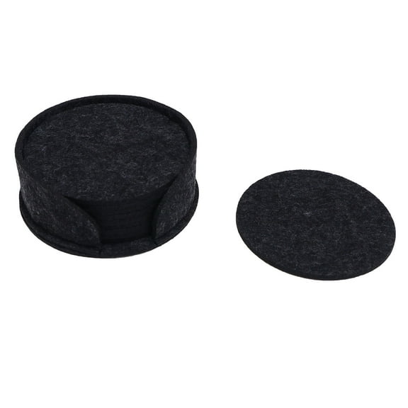 10PCS Felt Mats Nonslip Furniture Pads Flower Pot Protective Mats Insulation Coasters for (Dark Grey, Round Shape)