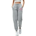 thumbnail image 2 of Sweatpants for Women 2026 Spring Casual Elastic Waist Straight Leg Joggers with Pockets Jogging Pants, 2 of 5
