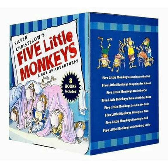 Five Little Monkeys by Eileen Christelow 8 books Box Set - Ages 4-7 - Board Books