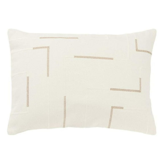 Rizzy Home Cotton Offset Stripe Gold 14"X20" Pillow Cover 2 Pack