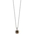 thumbnail image 2 of 14K/Silver Two-Tone Sterling Silver With 14K Accent Antiqued Smokey Quartz Necklace (18 X 18.31) Made In Thailand qtc1675, 2 of 5