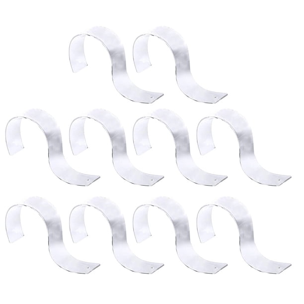EeaseMX 10pcs s forma de cinturón de pantalla estantes transparentes acrílico cinturón de correa cinturón acrílico soportes de acrílico