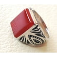thumbnail image 6 of Red Onyx Mens Ring, Natural Red Onyx Gents Ring, Designer, Silver Jewelry, 925 Silver Ring, Birthday Gift, Heavy Mens Ring, Arabic Design, Ottoman Style Ring, Christmas, Turkey Mens Signet Ring, 6 of 6