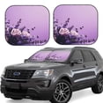 thumbnail image 1 of Honeii Lavender Roses Arrangement Print Foldable Car Sun Shade for Windshield, 2-Piece UV Protection Shade, Protects Car Interior, Ideal for Cars, Trucks, SUVs-Large, 1 of 6