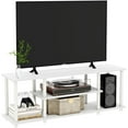 thumbnail image 6 of Modern TV Stand for 50" Television, Entertainment Center with Open Storage Shelves for Living Room, White, 6 of 12