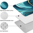 thumbnail image 5 of Teal and Gold Marble Splatter Pattern Bathroom Rugs Sets 3 Piece,Toilet Cover Set,Absorbent Non Slip Bathroom Mats Sets with U-Shaped Contour Rug Toilet Rug Set, 5 of 5