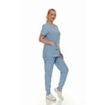 thumbnail image 4 of HEAL+WEAR Soft Stretch Scrub Set 4-Way Stretch V-Neck Top & Cargo Jogger Pants for Women, 4 of 6