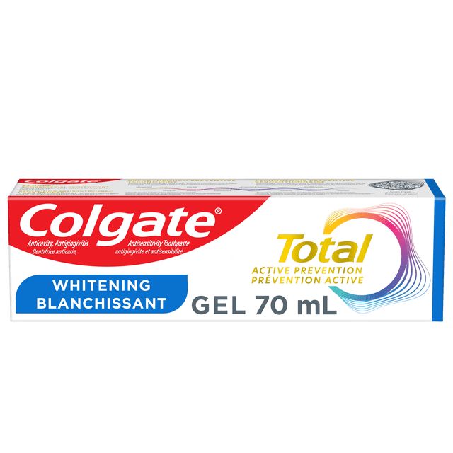 Colgate Total Prevention Active Gel Dentifrice Blanchissant, Menthe, 170 ml