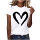 thumbnail image 5 of Xuyuer Women's Lover Printed T-shirt Round Neck Short Sleeved Top, 5 of 5