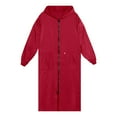 thumbnail image 5 of shqvo Women Long Raincoat Rain Jacket Coat Plus Size Lightweight for Work Hooded Full Zip up Waterproof Windbreaker, 5 of 7