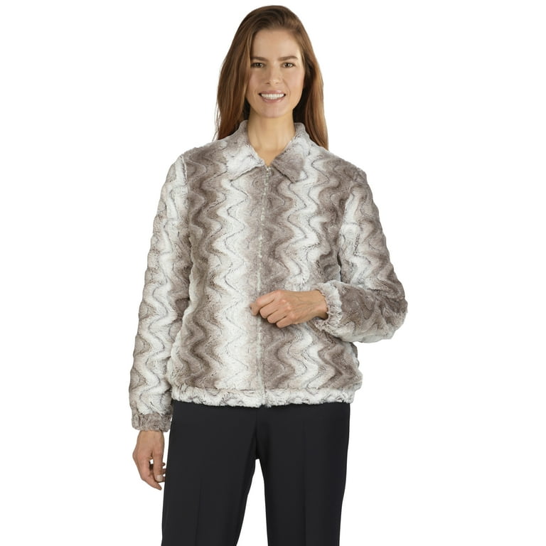 Alfred dunner faux fur jacket sale