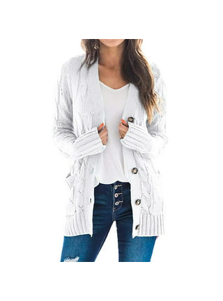 Womens Single Breasted V Neck Jumper Slim Fit Sweater Cardigan Outwear Coat
