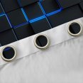 thumbnail image 4 of Manfei Neon Futuristic Cubes Blackout Curtains, Geometric Theme Curtains Pack of 2 (42x84 Each), Blue Black, 4 of 6