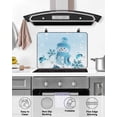 thumbnail image 4 of Large Induction Cooktop Protector Mat Cute Snowman Stove Top Covers for Electric Stove, Christmas Blue Winter Snowflakes Xmas Cartoon Decorative Stove Burner Cover Mats, Glass Top Stove Cover, 4 of 7