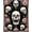 Black Ivory Pink, Pattern 3, variant on ODIKA 2'x3' Washable Doormat Skull Goth Skeleton Damask Border Gothic Ornate Filigree Motif for Entryway, Kitchen, Laundry Room, Non-Slip, Low Pile