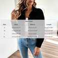 thumbnail image 2 of cocolona Cropped Jackets for Women Lapel Button Down Trendy Tops Casual Long Sleeve Fall Short Outerwear, 2 of 7