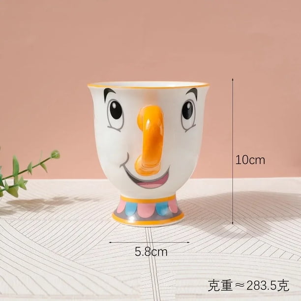 Tetera de Disney con bonitos dibujos de La Bella y La Bestia, tazas de café, taza de Sra. Potts y Chip, teteras, un juego de té, envío directo, Gif de escritorio