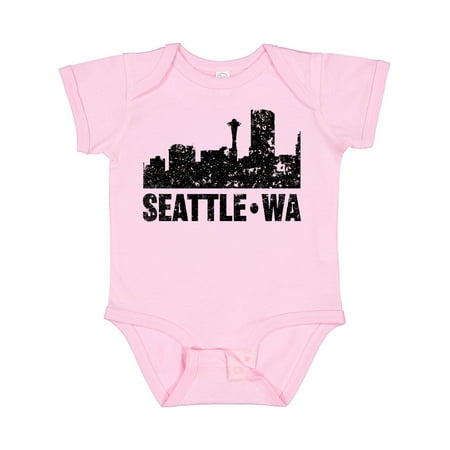 

Inktastic Seattle Skyline Grunge Boys or Girls Baby Bodysuit