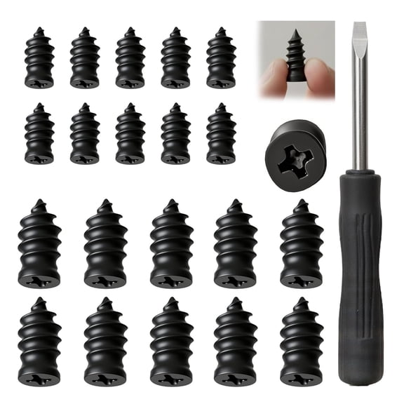 Tire Repair Nails Kit with 2 Sizes, 2025 New Vacuum Tire Repair Rubber Nail, Screw in Tire Repair Plugs, Fast Self-Service Tire Repair Tools for Car, Motorcycle, Truck (20 Pcs)