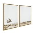 thumbnail image 2 of Kate and Laurel Sylvie Lone Joshua Tree Left and Right Framed Canvas Wall Art Set by Amy Peterson Art Studio, 2 Piece Set 28x38 Natural, Modern Desert Tree Landscape Art Set for Wall, 2 of 6