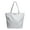 Silver, variant on Premium Large Solid Color Vegan PU Pebble Leather Tote Shoulder Bag Handbag