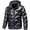 Dark Gray, variant on Fesfesfes Shiny Puffer Jacket for Men Causal Hooded Coat Solid Color Reflective Down Jacket Winter Jacket
