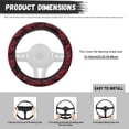 thumbnail image 5 of Uorisanigo Rose Car Steering Wheel Protector Red Steering Wheel Cover for Women Non Slip Car Steering Wheel Cover with Elastic Edge Replacement Car Accessories Gift for Friends, 5 of 8
