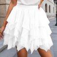 thumbnail image 2 of Women Dress WhiteTutu Dress for Women Tulle Skirt Layered Puffy Fairy Skirt Irregular Adults Tutus, 2 of 5