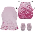 thumbnail image 2 of Xixirimido Gaming Chair Covers with Armrest Covers 4Pcs Stretch Game Computer Office Chair Slipcovers Rotating Armchair Protective Cover, Heart Shapes Pink, 2 of 8