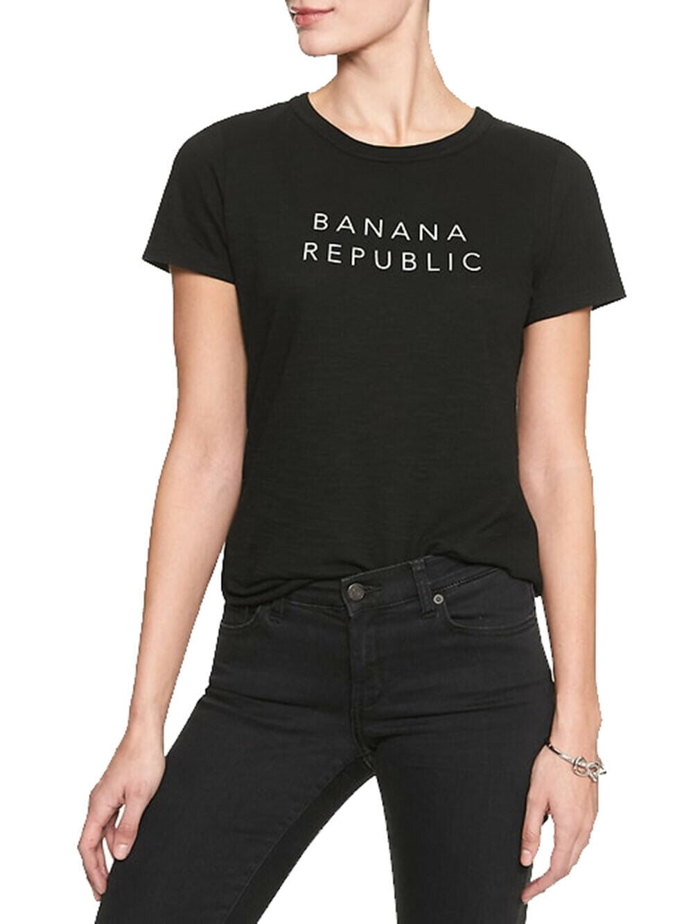Banana Republic - New Banana Republic Womens Body Logo T Shirt, Black M